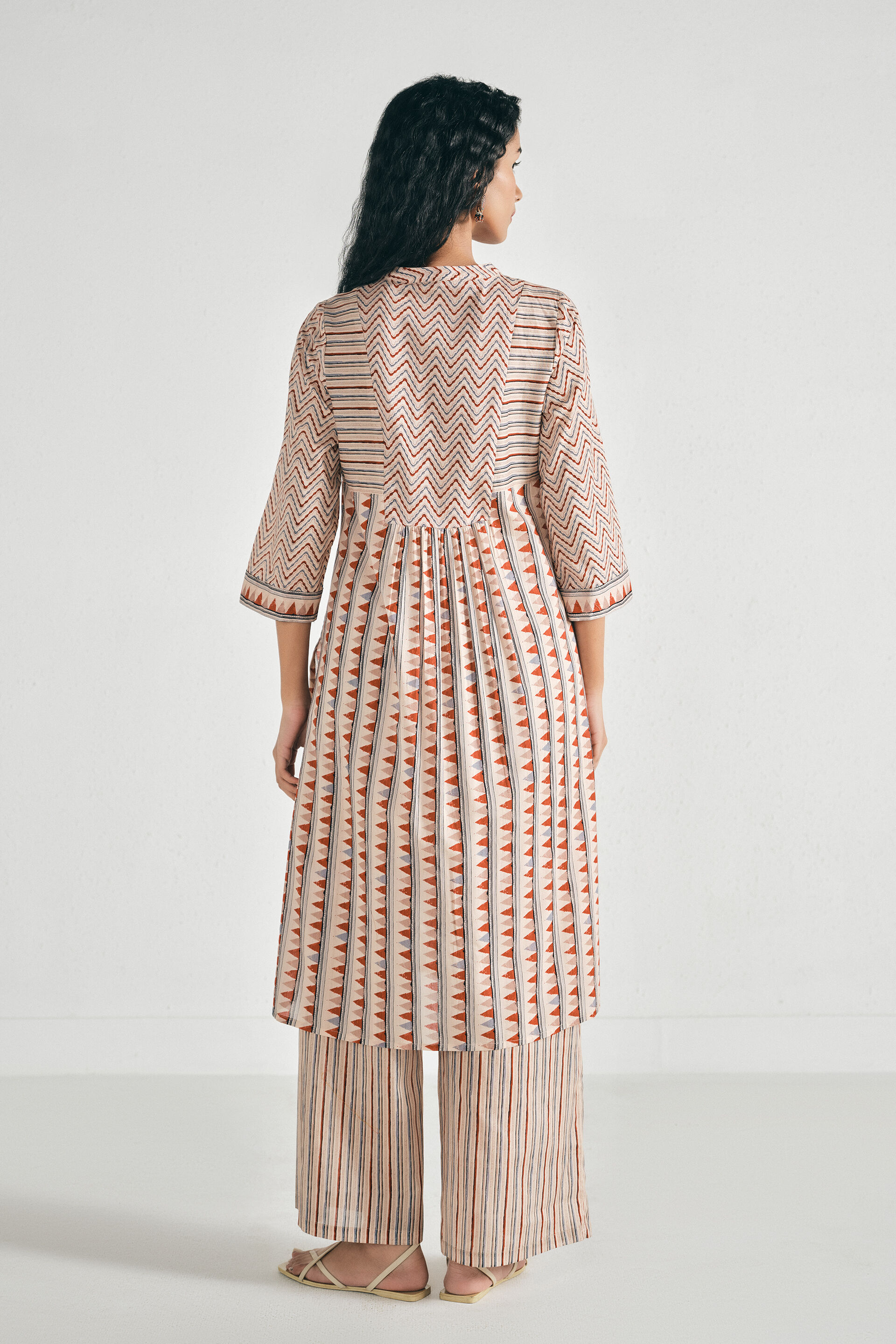 Bansi Beige Cotton Kurta Set, Beige, image 5